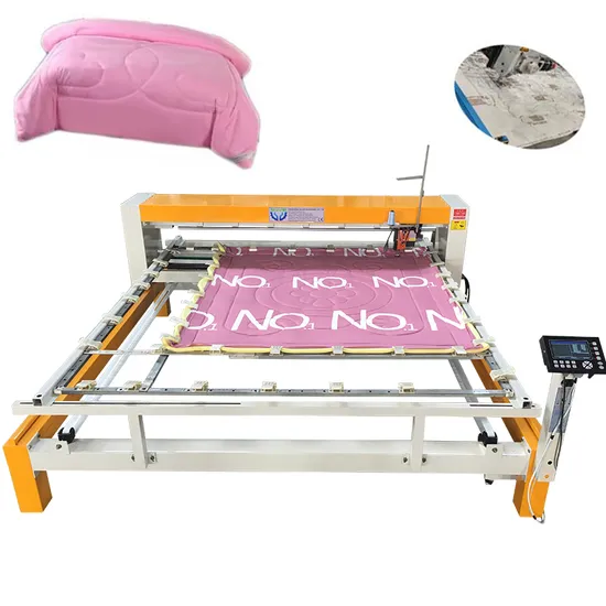 Máquina de quilting de braço longo computadorizada de agulha única, máquina de quilting chinesa com múltiplas agulhas