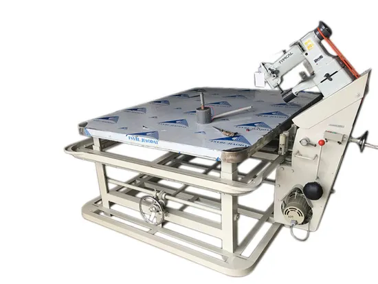 Máquina de costura industrial para bordas de fita de colchão com esgoto