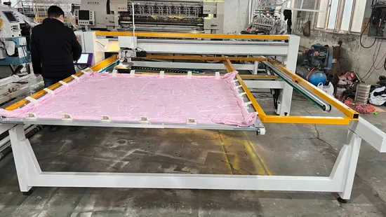 Máquina de quilting de edredom de agulha única de alta velocidade com tela sensível ao toque de 3000 rpm